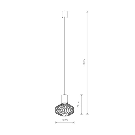 Nowodvorski Lampa wisząca czarna PICO 
