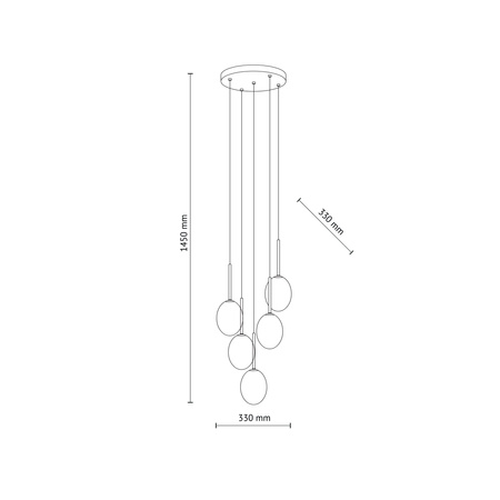 PEARL MIX LAMPA WISZACA 5XG9
