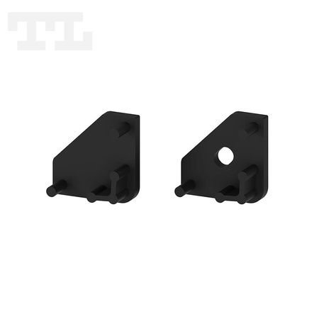 Komplet zaślepek bocznych czarnych P3-1 do osłonki C13 (1 szt. z otworem, 1 szt bez otworu) (nr kat 770307)