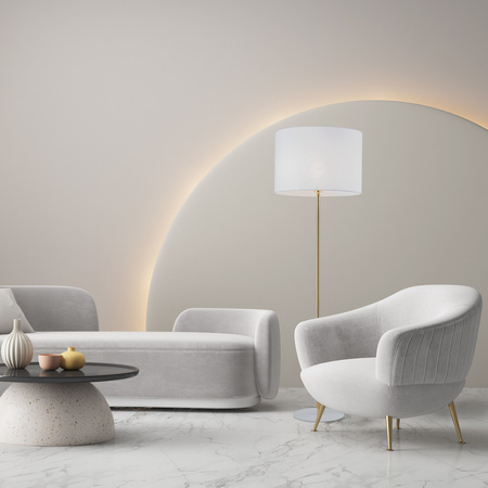 Lampa podłogowa UMBERTO White/Gold 1xE27