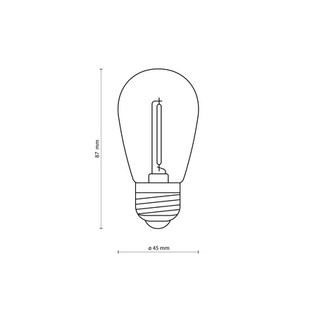 ŻARÓWKA LED E27 1W 3000 K
