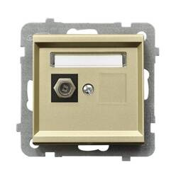 Gniazdo antenowe typu F pojedyncze Ospel Sonata Szampański Złoty
