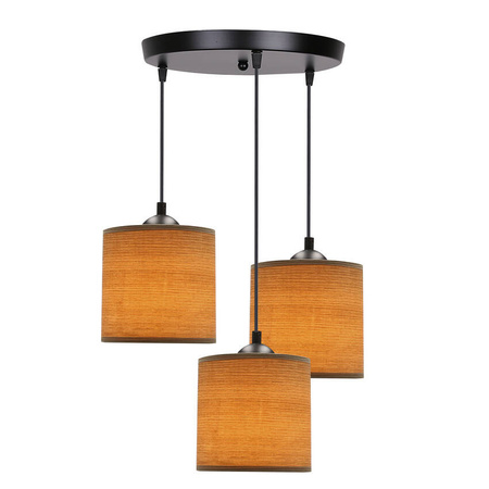 Legno lampa wisząca talerz 15 3x40w e27 Abażur orzechowy 33-18342