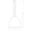 Nowodvorski Lampa wisząca biała złota EGG XL 