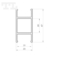 LED P13-10 Profil 3000 mm GOLD lakierowany (nr kat 8613100392)