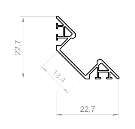 LED P7-1 Profil kątowy 1000 mm anod (nr kat 867101)