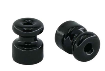 Uchwyt ceramiczny czarny do przewodów skręcanych 0,75mm2 i 1,5mm2