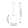 Lampa wisząca   LORA Smoky E27