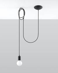 Lampa wisząca EDISON 1 LONG czarny