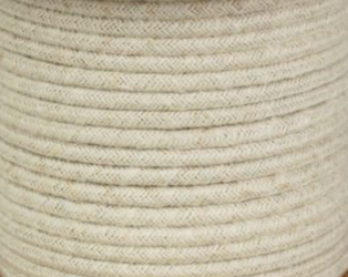 Przewód w oplocie kabel dekoracyjny 2x0,75 juta bielona 1m