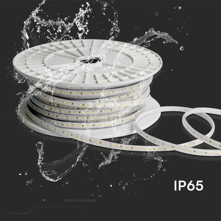Taśma LED 230V V-TAC RĘKAW IP65 120LED/m 10,5W/m Rolka 50mb VT-2835 121-50M 3000K 1000lm
