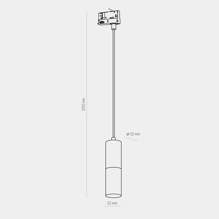 Tk Lighting TRACER TRÓJOBWODOWY BLACK GOLD lampa wisząca 1xGU10