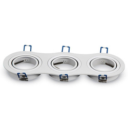 Oczko V-TAC Aluminiowe Odlew 3xGU10 Okrągłe Białe VT-784RD-WH