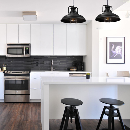 Lampa wisząca Rustykalna z łańcuchem czarna 1xE27