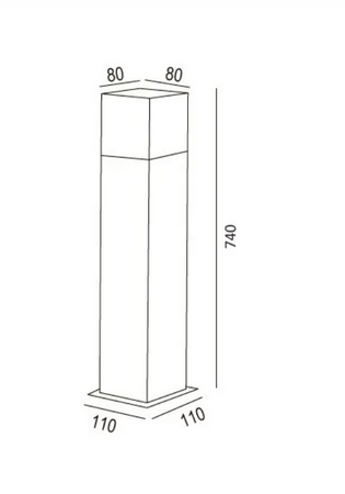 Lampa Ogrodowa stojąca 1xE27 Augusta Biała 74cm