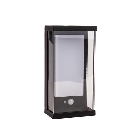 Kinkiet Ogrodowy Ścienny Solarny V-TAC 1W LED Czujnik Ruchu IP65 Szary Antracyt VT-1193 3000K 95lm