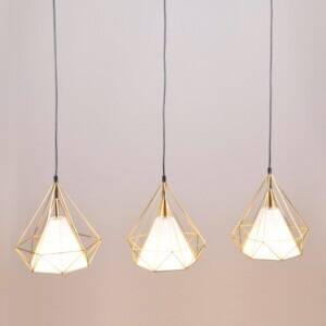 Lampa wisząca     HIRA 3 Gold+White 3xE27