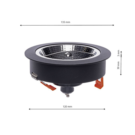 Oprawa podtynkowa REDONDO BLACK 1xAR111 GU10