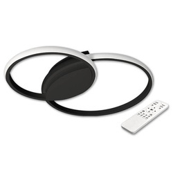 Plafon lampa LED Galaxis Phoenix 60W 48x35x6 cm okrągły czarny + pilot