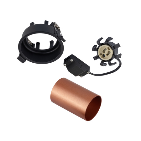 Regulowana lampa podtynkowa MONO SLIDE  GU10 miedziany/czarny Nowodvorski 10801