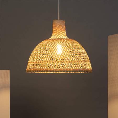 Naturalna lampa wisząca E27 Boho Handan