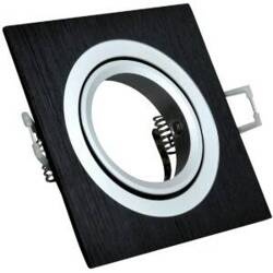 Oprawa podtynkowa SOUTH OPAL-IQA92B2 alum 2in1 czarna szczotkowana kwadratowa