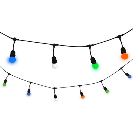 Girlanda zewnętrzna PARTY C 5,6 m E27 10 x G45 kolorowe 36V 6W