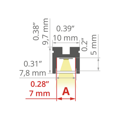 Profil PIKO-ZM, anodowany, czarny, 3010 mm
