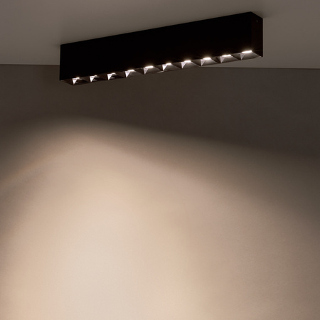 Nowodvorski Oprawa liniowa natynkowa czarna MIDI LED 