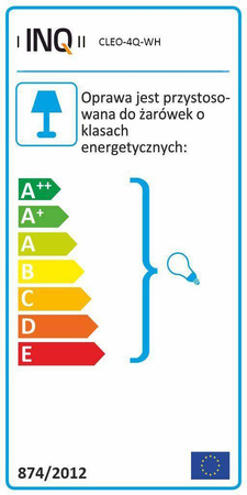Oprawa  OZZO Cleo 4Q-WH spot 4-50W biała