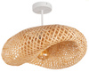 Lampa sufitowa bambusowa duża biała NUSA 80cm 1xE27