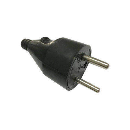 Wtyczka prosta z/u czarna 16A 2P+Z ELEKTRO