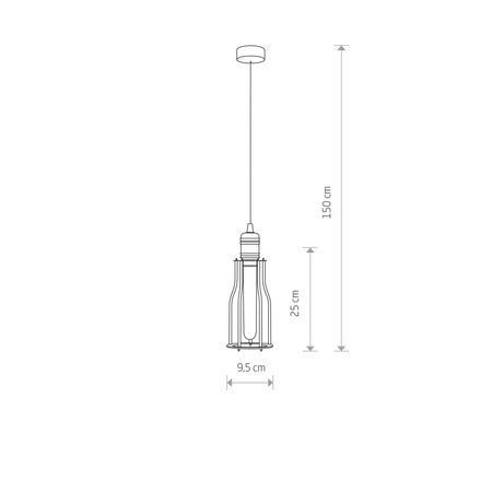 Nowodvorski Lampa wisząca czarna miedź WORKSHOP A 