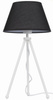 Lampa stołowa biała NEPTUN Mini z czarnym abażurem Karo i włącznikiem