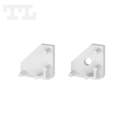 Komplet zaślepek bocznych białych P3-1 do osłonki C13 (1 szt. z otworem, 1 szt bez otworu) (nr kat 770306)
