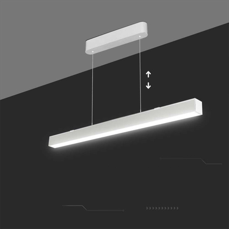Oprawa V-TAC LED Linear SAMSUNG CHIP 40W CCT Zwieszana 120cm Biała VT-7-44 3000K+4000K+6400K 3400lm 5 Lat Gwarancji