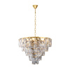 Żyrandol Glamour 6 x E14 złota lampa wisząca  z kryształami
