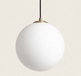 Lampa Wisząca z Metalu i Szkła Moonlight Brass 1xE27