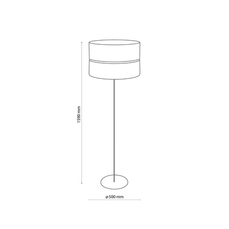 Lampa podłogowa HILTON Black/Gold 1xE27