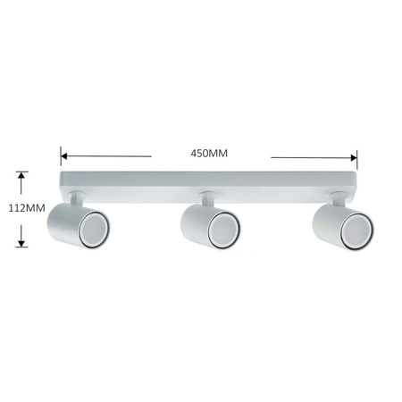 Lampa Spot Snow 3xGU10 biała