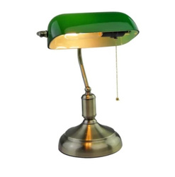Lampka bankierska zielona biurkowa