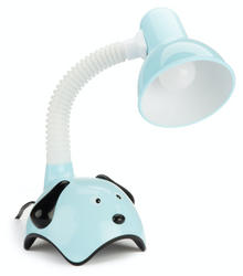Dziecięca lampka biurkowa niebieski piesek