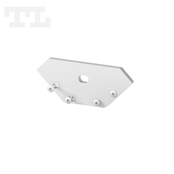 Zaślepka aluminiowa srebrna P3-3 z otworem (wkręty w komplecie) (nr kat 7703311)