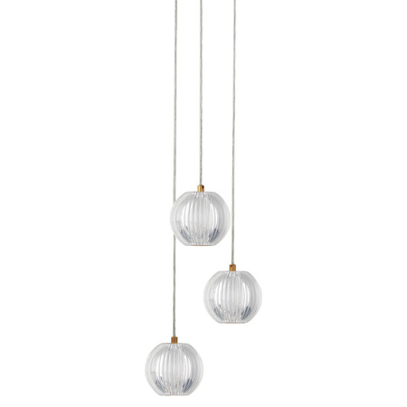 Lampa wisząca Brillant 3 złota LED CCT