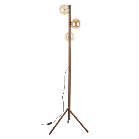 ESTERA WOOD ORZECH BURSZTYN LAMPA PODŁOGOWA 3XG9