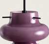 Szklana Lampa Wisząca TELDER lawendowa