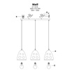 Melt 3 lampa wisząca LP-126/3L