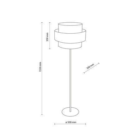 Lampa podłogowa CALISTO Black E27