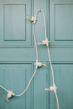 Girlanda świetlna ogrodowa 15m 30 opraw biała