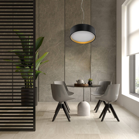 Light prestige Hudson wisząca czarna/złota LP-043/1P BK/GD